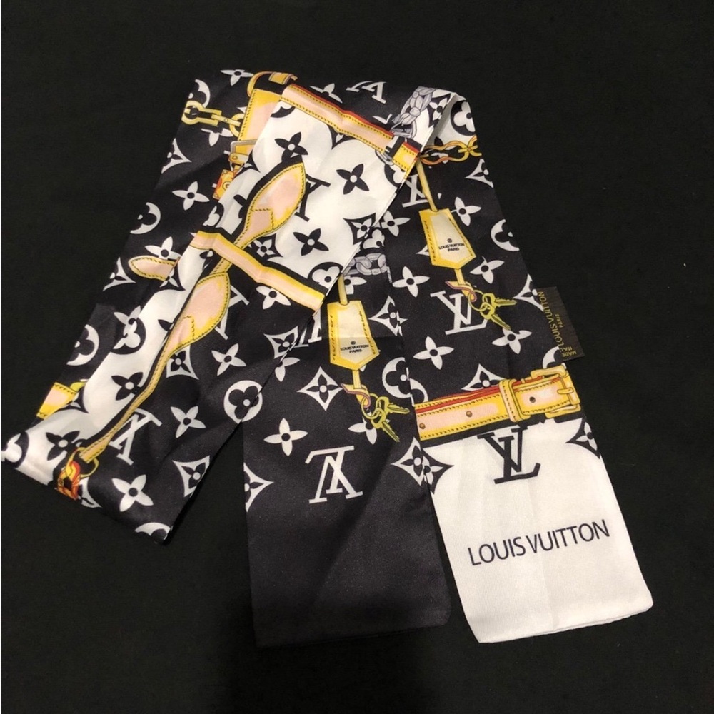 Louis Vuitton Luxury twilly black and white! - Picture 3 of 9